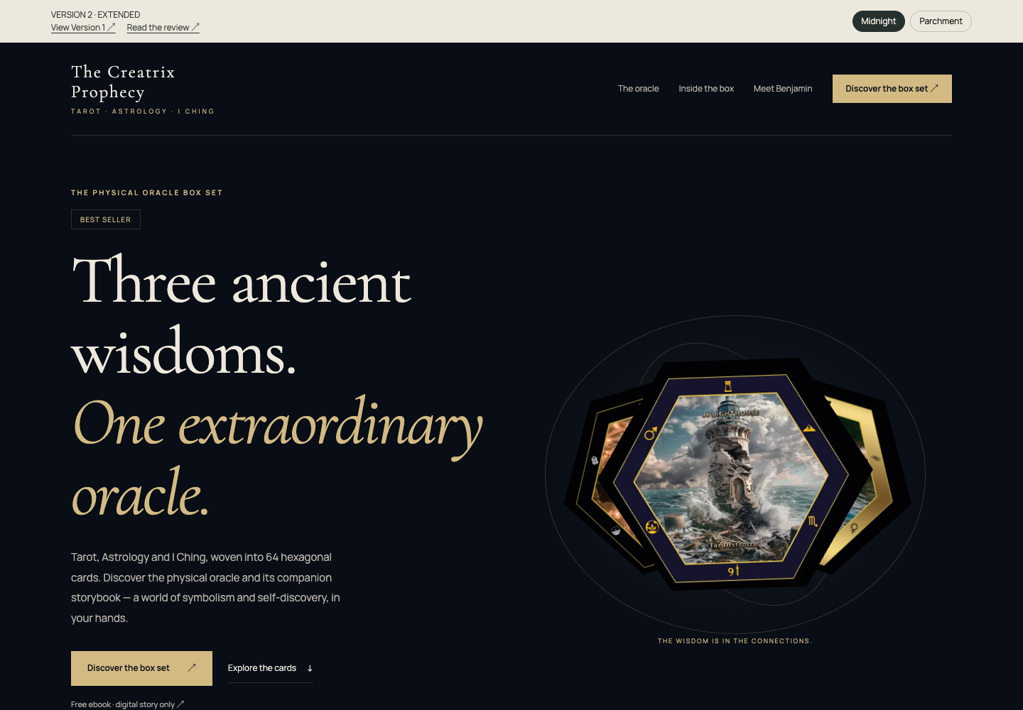 Preview of the extended Creatrix homepage
